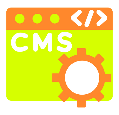 CMS Illustration in gelb und orange